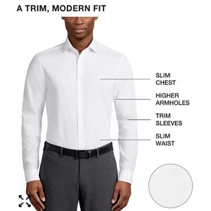 Calvin Klein Men's White Dress Shirt